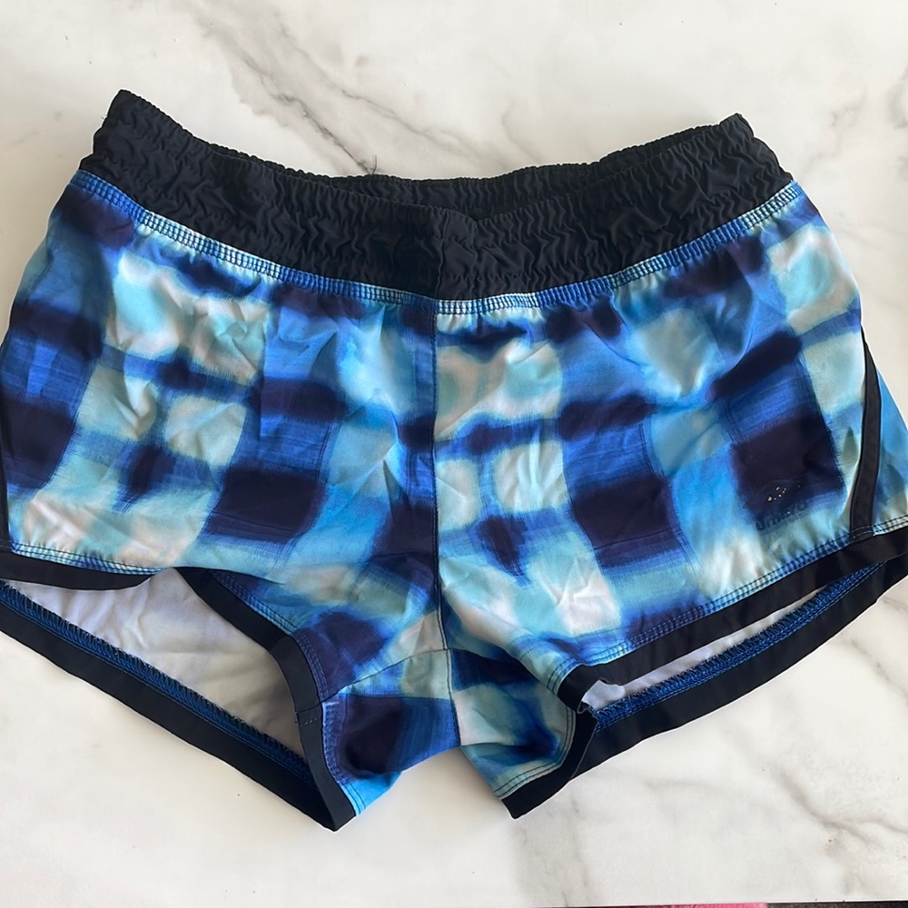 Womens tie dye running shorts with linning